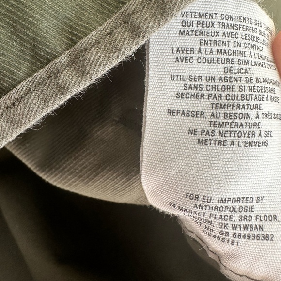 Anthropologie Hei Hei Army Green Cargo Canvas Jacket Size Medium - Picture 8 of 8